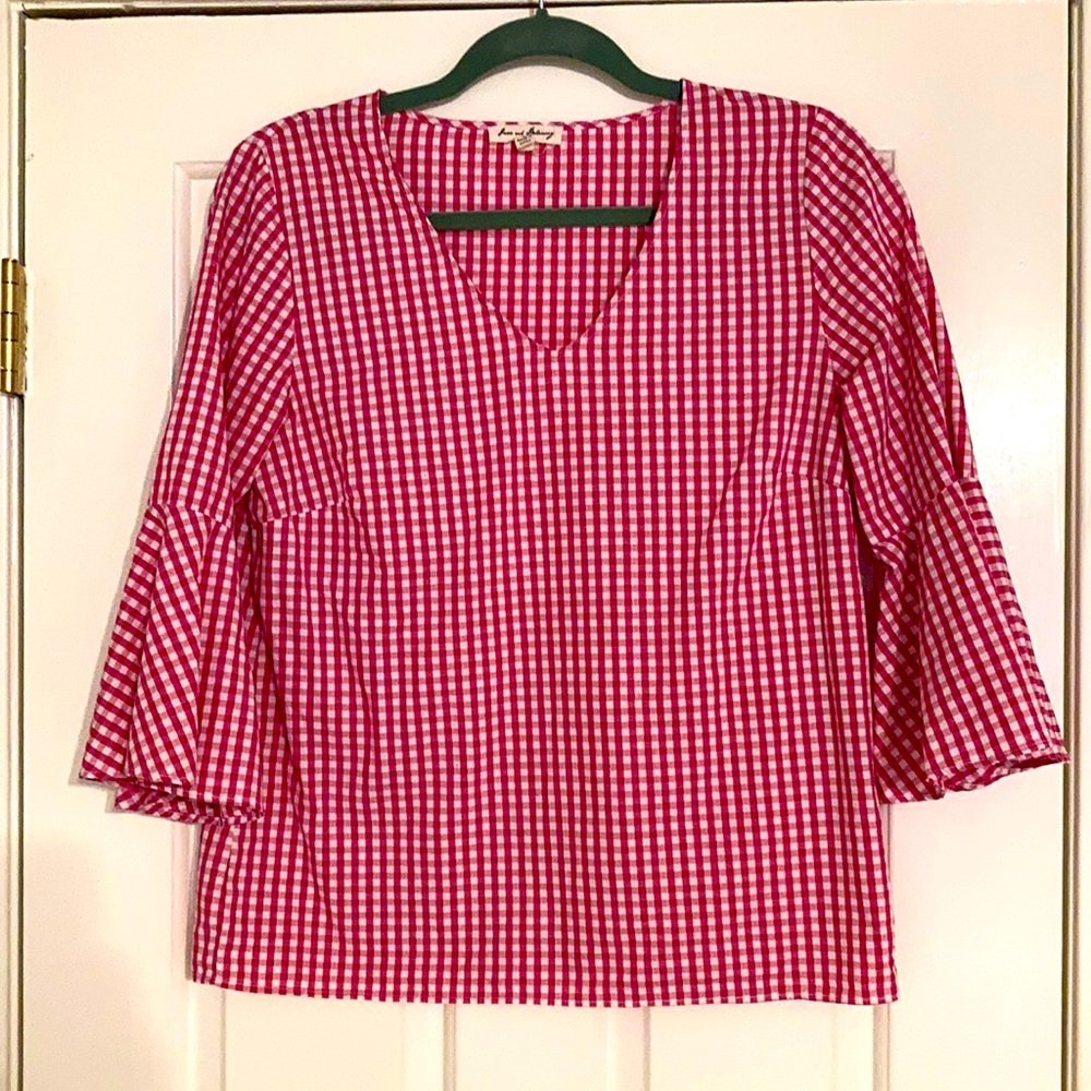 Pink gingham top